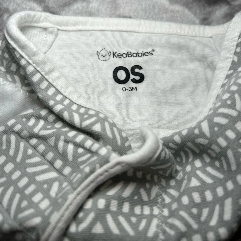 KeaBabies 3-Pack Soothe Swaddle Wraps- Printed Grey/Sage/White Size OS (0-3M)